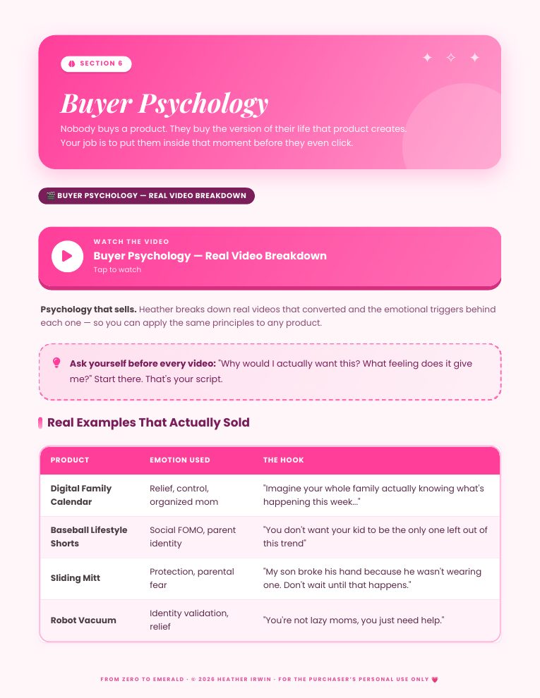 Buyer Psychology section